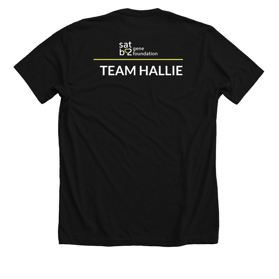 Team Hallie Awareness Day 2026, a Solid Black Blend Premium Unisex Tee (back-view)