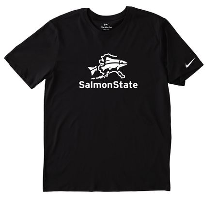 SalmonState & Ban Bottom Trawl, a Black Nike Dri-FIT Jersey Blend Performance Tee