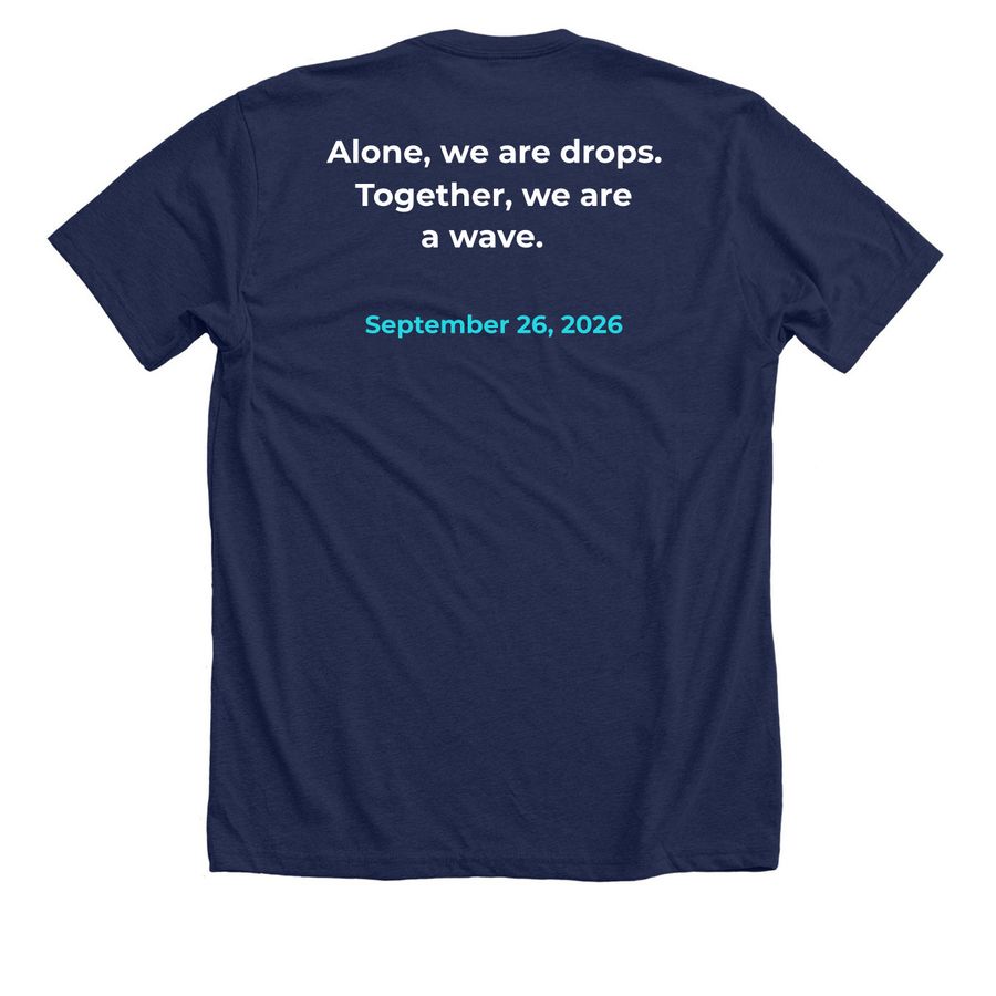 Every Drop ? Blue Badge - OG, a Solid Navy Blend Premium Unisex Tee (back-view)