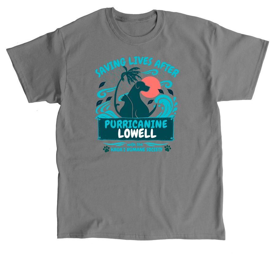 Saving Lives After Purricanine Lowell, a Charcoal Classic Unisex Tee