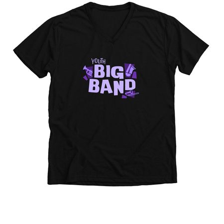 Youth Big Band - Shirts, a Solid Black Blend Premium V-Neck Tee
