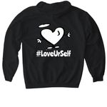Dude., a Black Gildan Softstyle Pullover Hoodie (back-view)