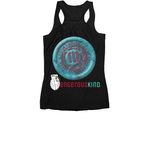 Team Virgo, a Black Women's Racerback (back-view)