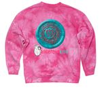 Team Virgo, a Pink Tie Dye Crewneck Sweatshirt (back-view)