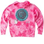 Team Virgo, a Pink Youth Tie Dye Pullover Hoodie (back-view)
