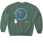 Team Virgo, a Military Green Softstyle Crewneck Sweatshirt (back-view)