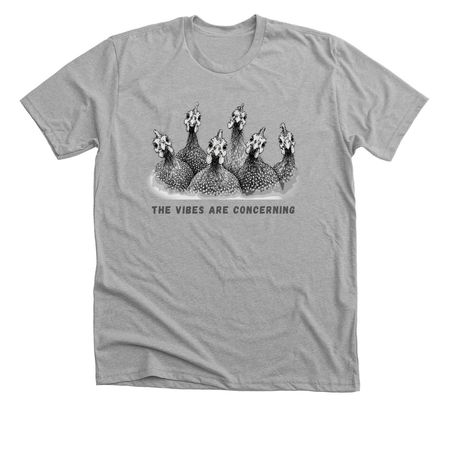 Guinea Fowl Vibes, a Athletic Heather Premium Unisex Tee