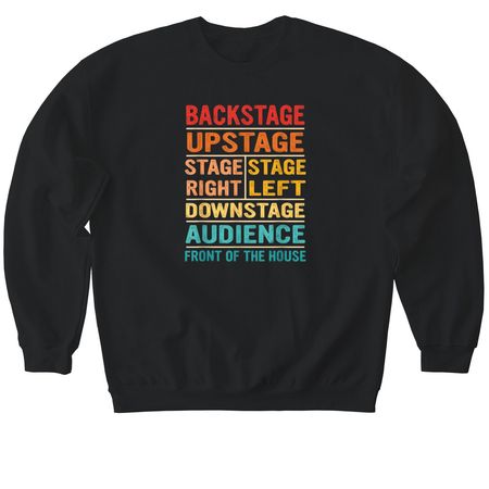 From tech to curtain call?no one wears it bet, a Black Softstyle Crewneck Sweatshirt