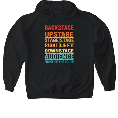 From tech to curtain call?no one wears it bet, a Black Gildan Softstyle Pullover Hoodie