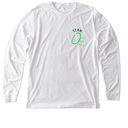 Team OZ Breakthrough T1D One Walk, a Solid White Blend Premium Long Sleeve Tee