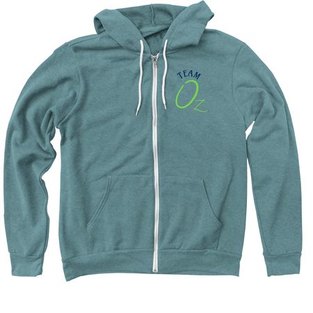 Team OZ Breakthrough T1D One Walk, a Heather Deep Teal Zip Up Hoodie
