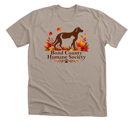 Fall Logo, a Heather Stone Premium Unisex Tee