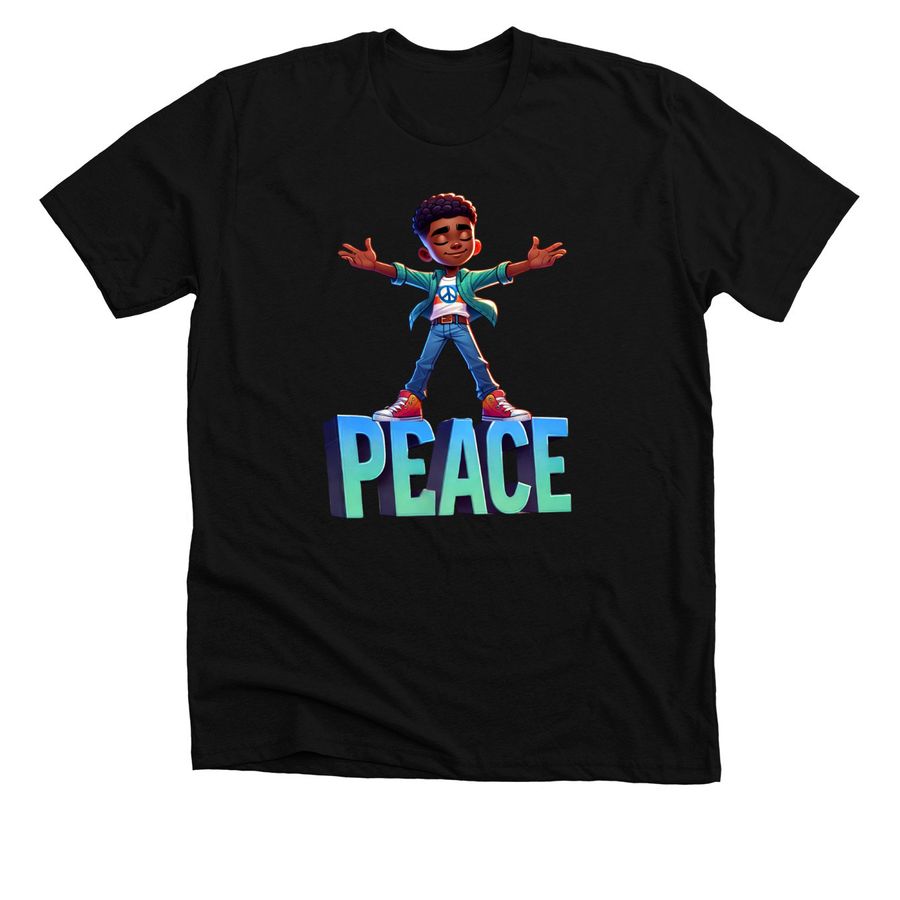 Nothing is Greater than Peace, a Solid Black Blend Premium Unisex Tee