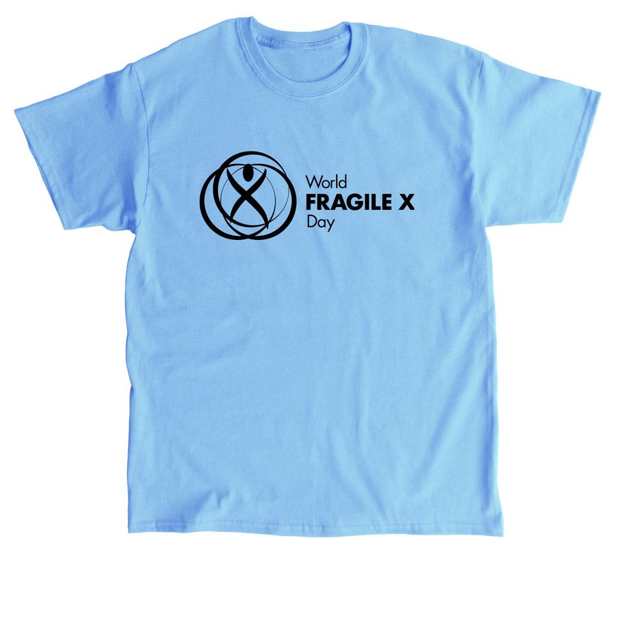 *2026 World Fragile X Day Black Logo&nbsp;, a Carolina Blue Classic Unisex Tee