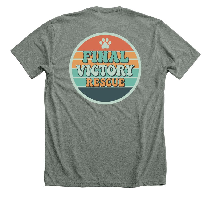 Second Chance Sunset, a Deep Heather Premium Unisex Tee (back-view)