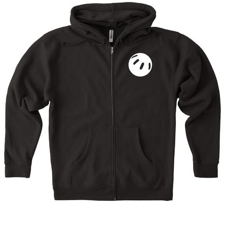 Strike Out Cancer, a Black Heavyweight Zip Up Hoodie