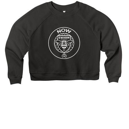 NOW Swarm FC - T-Shirts & Sweatshirts, a Black Women's Premium Cropped Raglan Sweatshirt