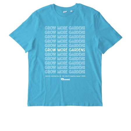 Grow More Gardens! Youth Garden Grant 2026, a Aqua Blue Stanley/Stella Unisex Creator 2.0 Tee