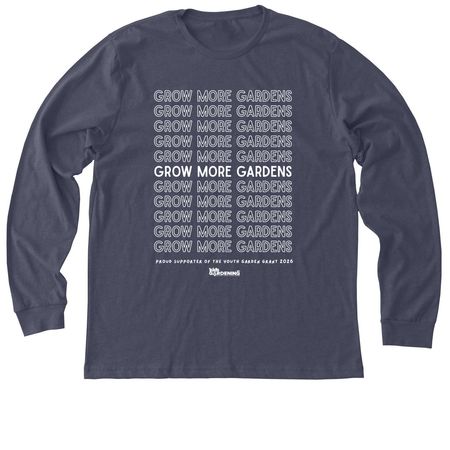 Grow More Gardens! Youth Garden Grant 2026, a Heather Midnight Navy Premium Long Sleeve Tee