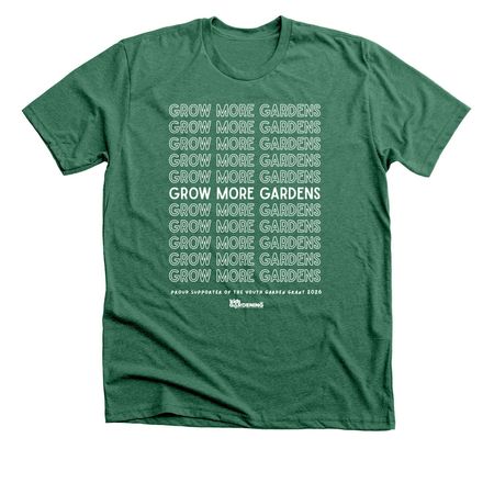 Grow More Gardens! Youth Garden Grant 2026, a Heather Grass Green Premium Unisex Tee