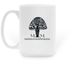 Probably Microdosing Logo Mug, a White Large Coffee Mug (back-view)