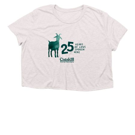 25th Anniversary CAS, a Heather Dust Women?s Flowy Cropped Tee