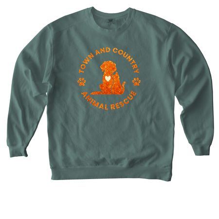 The Life of a Rescue Girl - Cat, a Blue Spruce Comfort Colors Crewneck Sweatshirt