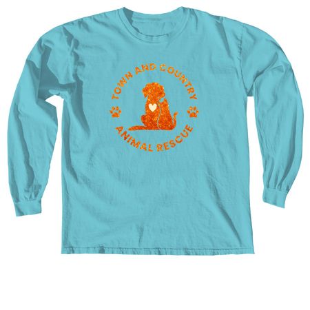 The Life of a Rescue Girl - Cat, a Lagoon Comfort Colors Long Sleeve Tee