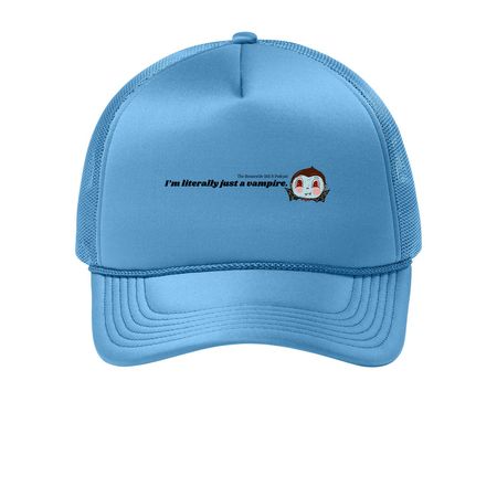 Just a Vampire Edition, a Carolina Blue Printed Foam Trucker Hat