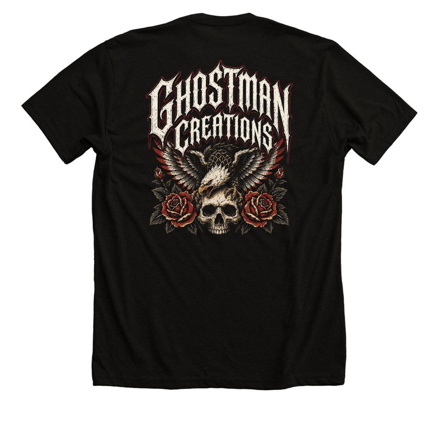 Ghostman Creations Tattoo, a Solid Black Blend Premium Unisex Tee