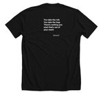 Logo&nbsp;, a Solid Black Blend Premium Unisex Tee (back-view)