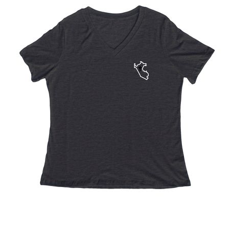 Peru Mission Trip!, a Dark Grey Heather Women's Relaxed V-Neck Tee