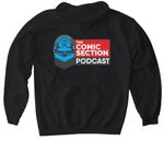 The Comic Section, a Black Gildan Softstyle Pullover Hoodie (back-view)