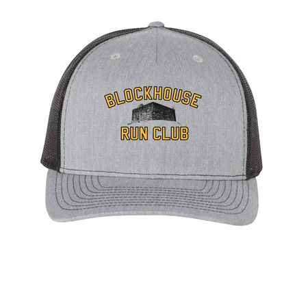 Keep on Truckin', a Heather Grey/ Black Printed Five-Panel Trucker Cap