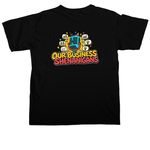 Not That Good Podcast, a Black Comfort Colors Unisex Tee (back-view)