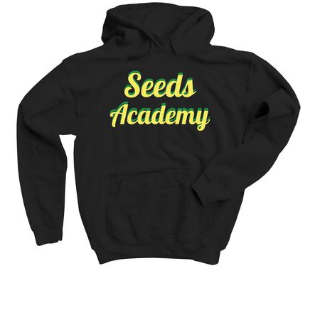 Seeds (retro), a Black Youth Pullover Hoodie