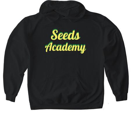 Seeds (retro), a Black Gildan Softstyle Pullover Hoodie