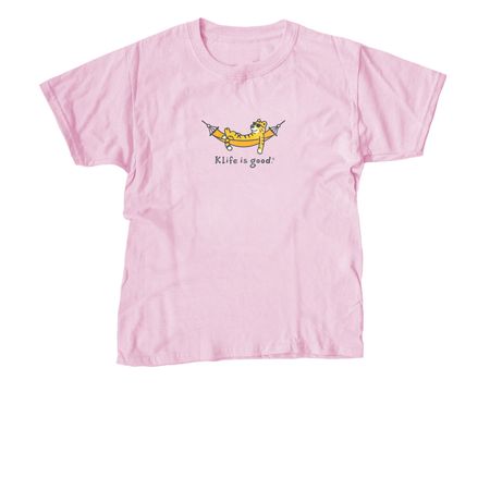 (K)Life is Good, a Light Pink Youth Unisex Tee