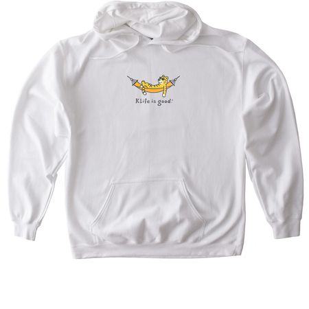 (K)Life is Good, a White Gildan Softstyle Pullover Hoodie