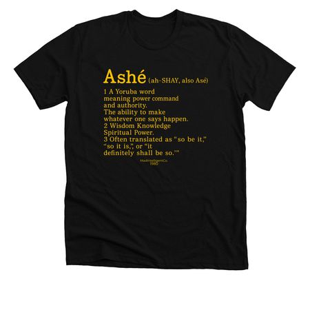 Ashe (Yellow and Black), a Solid Black Blend Premium Unisex Tee