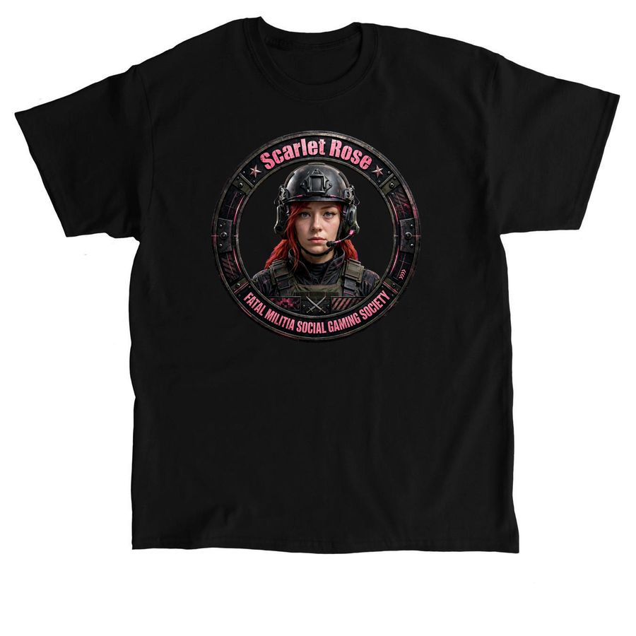 Fatal SCARLET ROSE, a Black Classic Unisex Tee