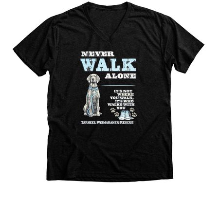 Never Walk Alone Collection, a Black Heather Premium V-Neck Tee