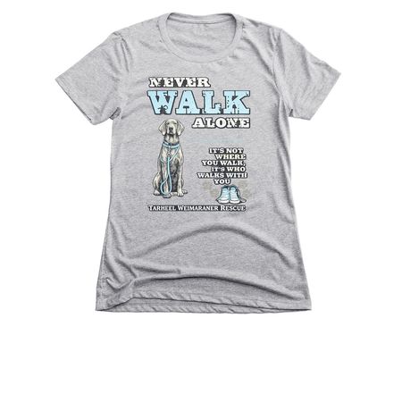 Never Walk Alone Collection, a Dark Heather Grey Women's Slim Fit Tee