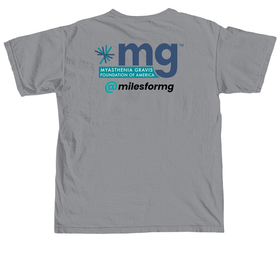 Miles for MG&nbsp;, a Granite Comfort Colors Unisex Tee (back-view)