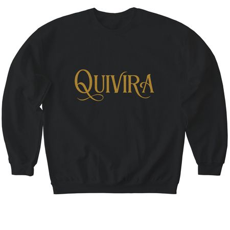 QUIVIRA Logo, a Black Softstyle Crewneck Sweatshirt