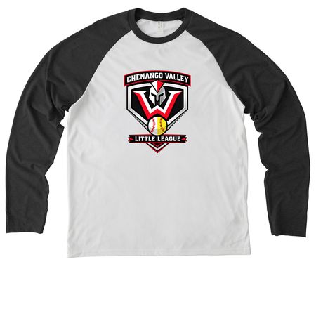 CVLL - New Logo, a Space Black/ Bright White Allmade Eco Triblend Colorblock Raglan Long Sleeve Tee