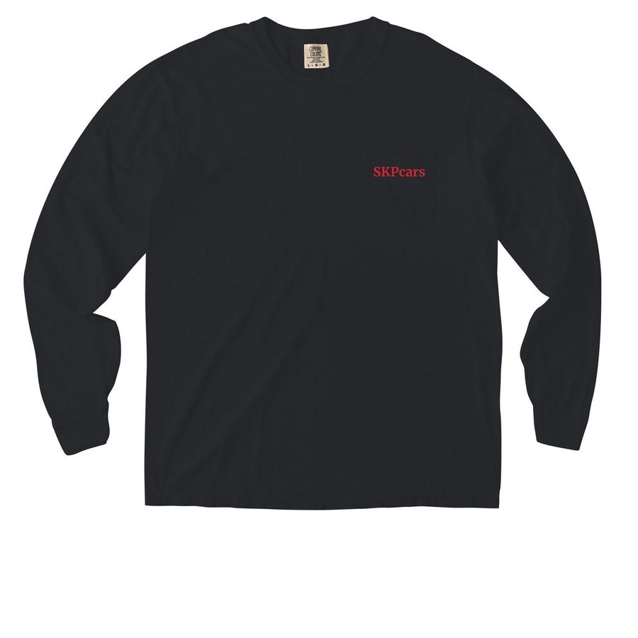 SKPcar Bill's Pocket Tee, a Black Comfort Colors Long Sleeve Pocket Tee