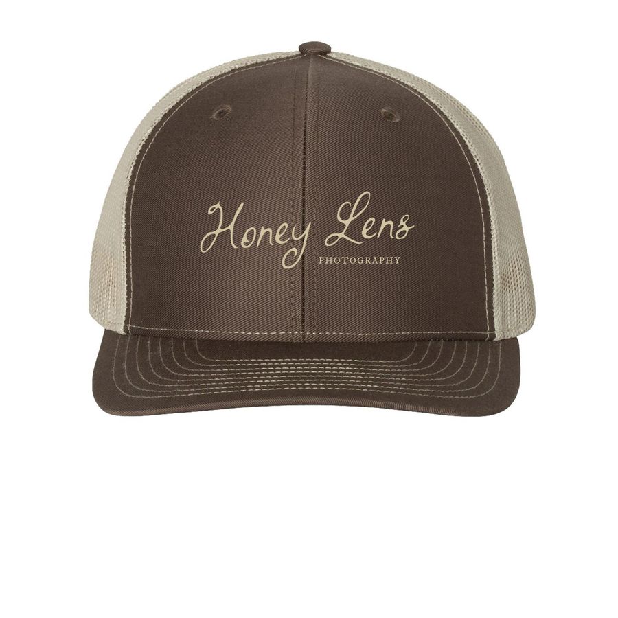 HLP Hat, a Brown/ Khaki Printed Snapback Trucker Cap