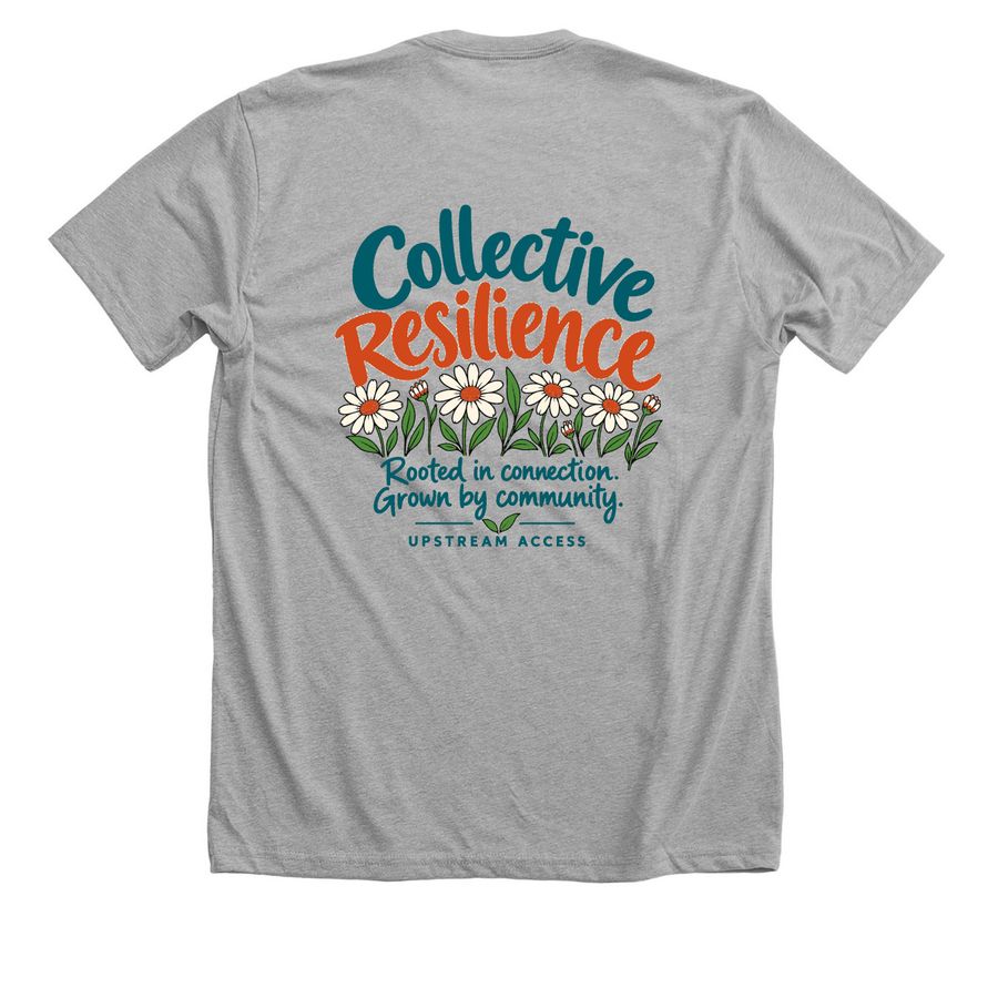 Collective Resilience, a Athletic Heather Premium Unisex Tee (back-view)