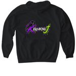 Moon phase, a Black Gildan Softstyle Pullover Hoodie (back-view)